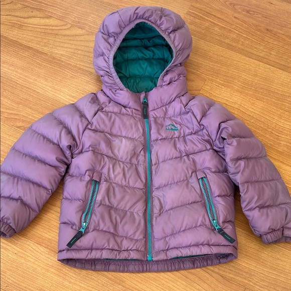 L.L. Bean Toddler ultralight 650 down jacket purple